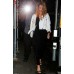Rihanna White Biker Leather Jacket Rihanna White Biker Leather Jacket
